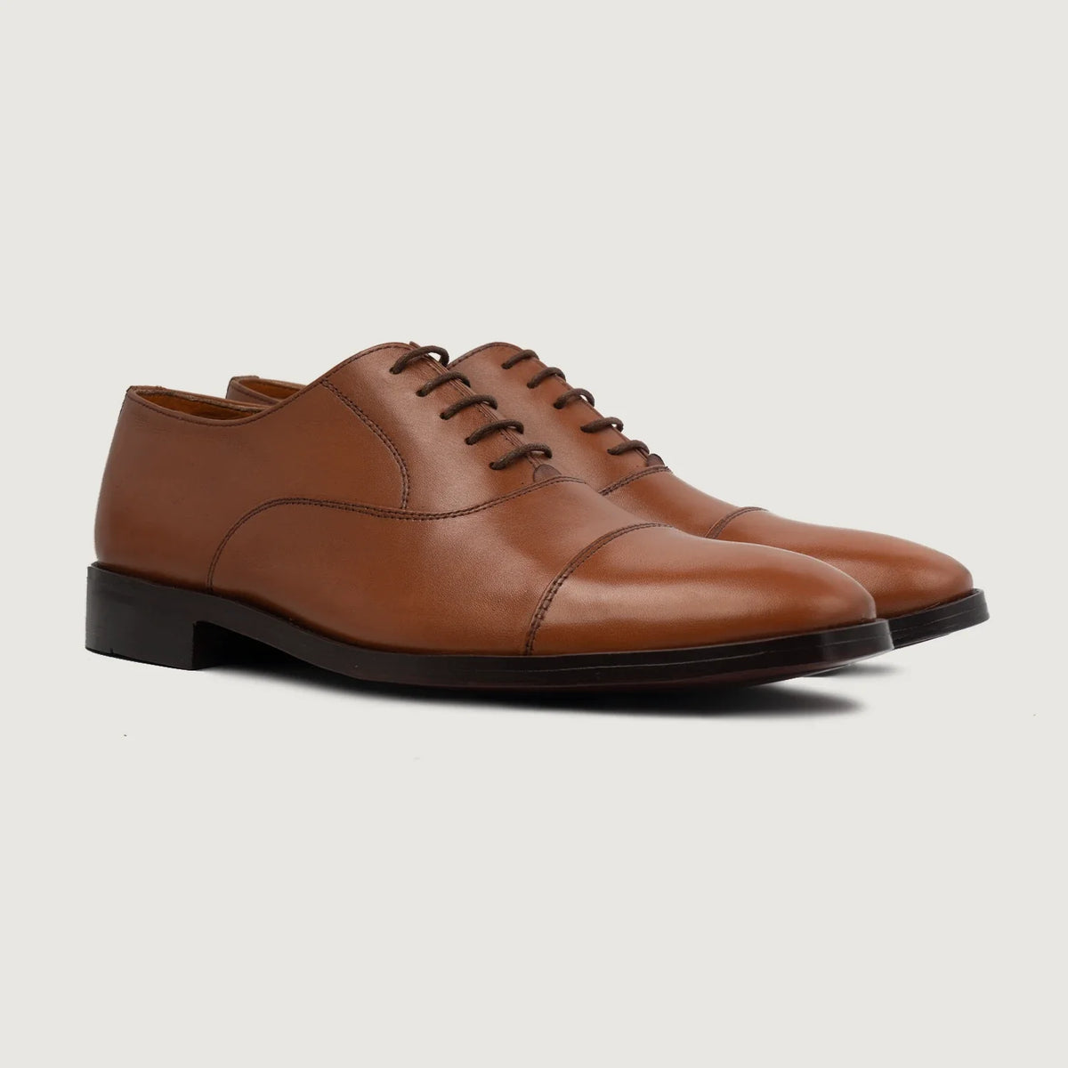 Professor Oxford Рыжий Кожаная обувь для Мужчин For Men in Tan Full-Grain Leather - Вид сбоку | Купить в официальном онлайн-магазине