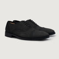 Greyson Brogues Oxford Черный Nubuck Кожаная обувь для Мужчин