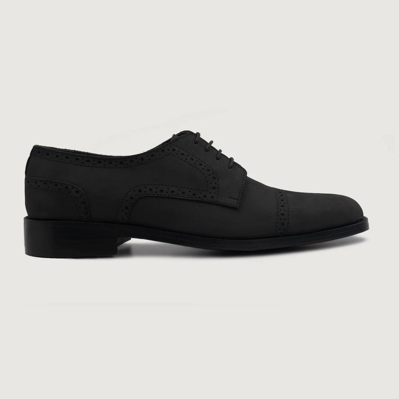 Dirk Brogues Derby Черная Nubuck Leather Shoes мужская