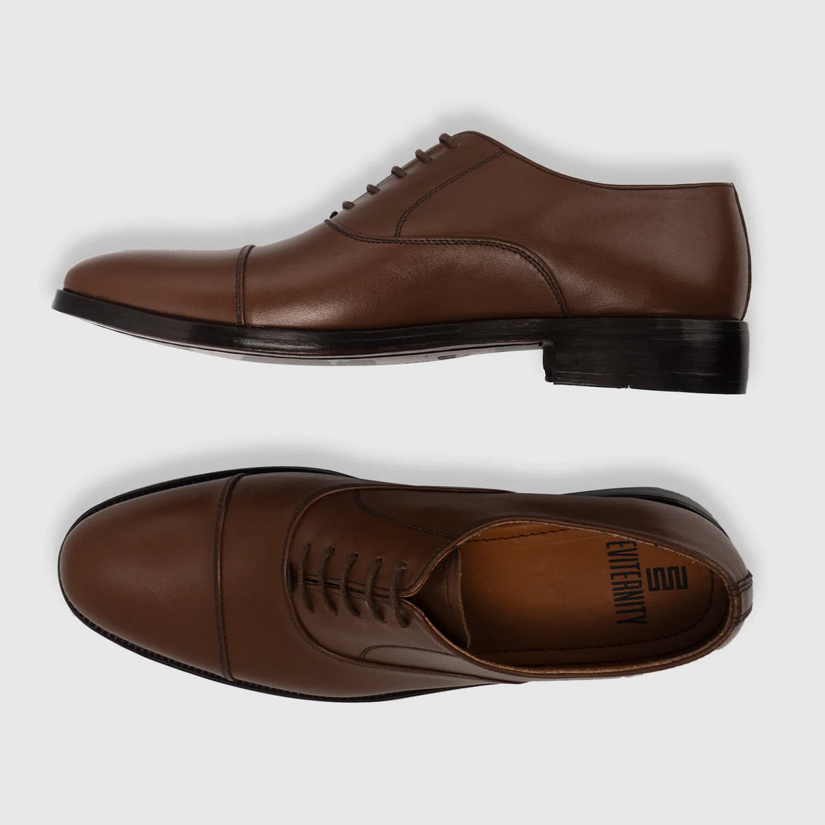 Professor Oxford Коричневый Кожаная обувь для Мужчин For Men - Усиленный задник и точная двойная строчка