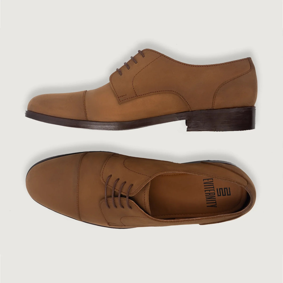 Attorney Derby Коричневый Nubuck Кожаная обувь для Мужчин For Men - Усиленный задник и точная двойная строчка