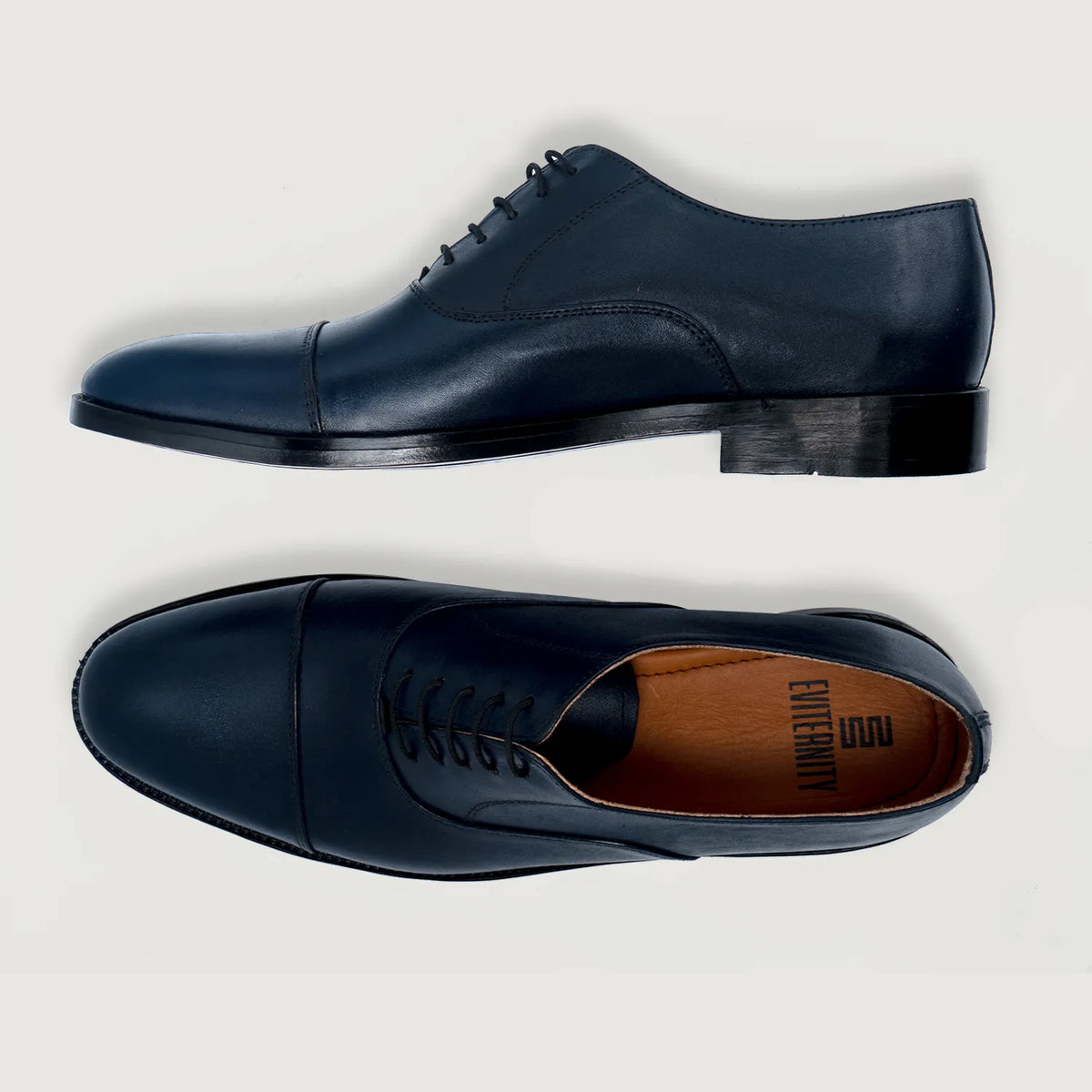 Professor Oxford Midnight Синий Кожаная обувь для Мужчин For Men - Усиленный задник и точная двойная строчка
