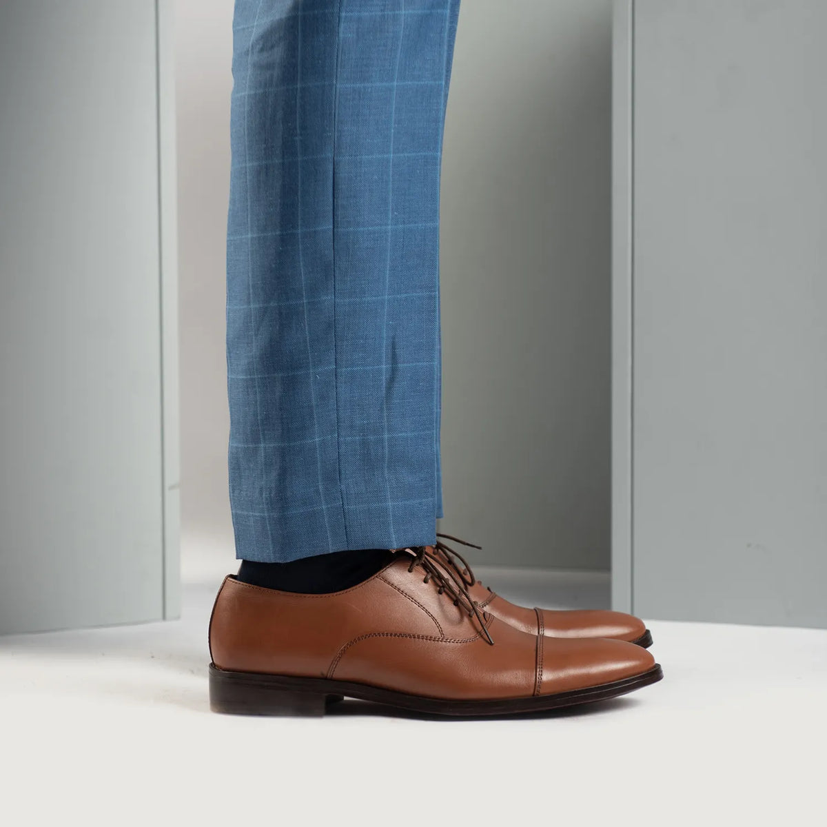 Professor Oxford Рыжий Кожаная обувь для Мужчин For Men - Усиленный задник и точная двойная строчка