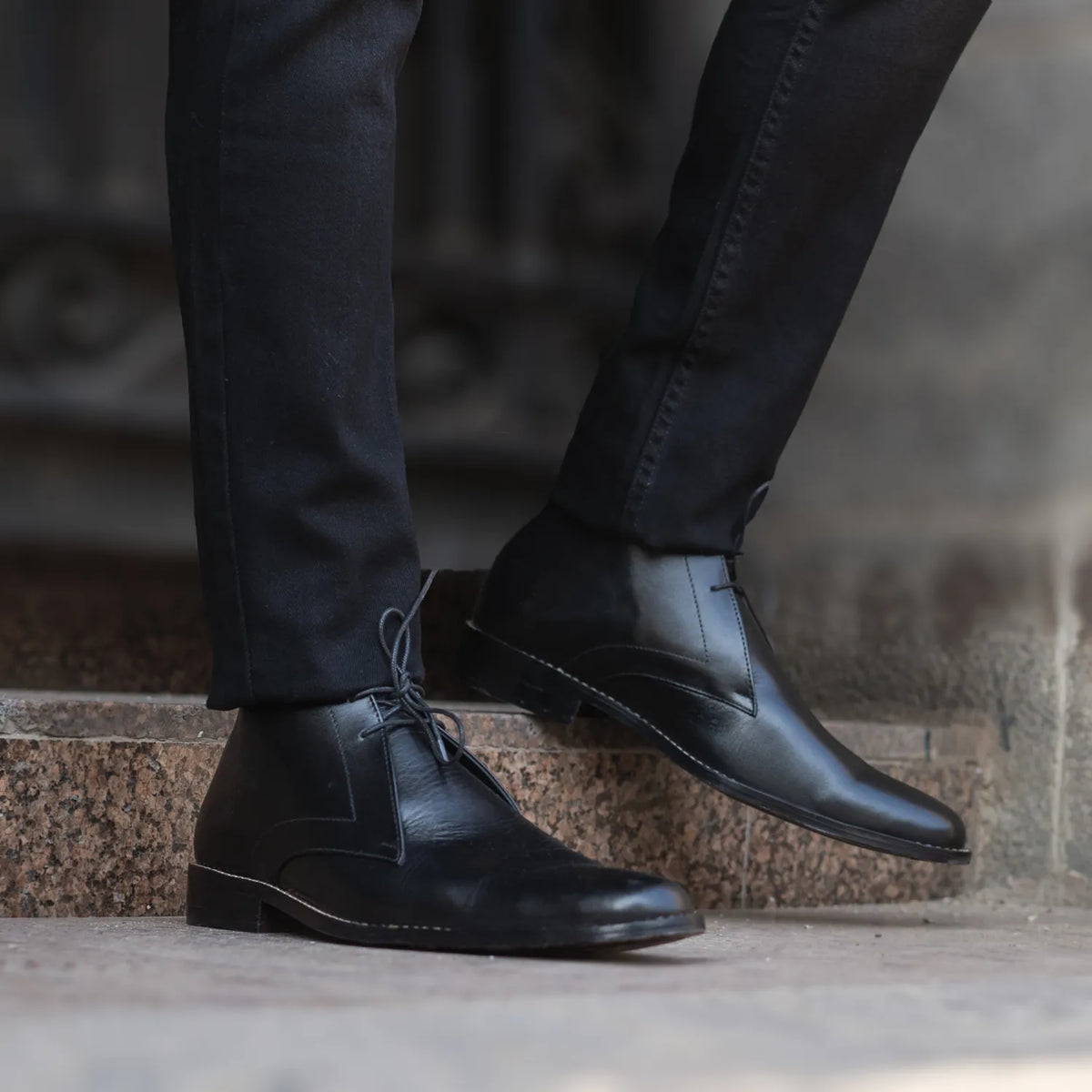 Orlaven Corry Chukka Черный Кожаные ботинки для Мужчин footwear image 9