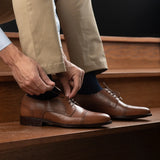 Orlaven Dirk Brogues Derby Tan Leather Shoes footwear image 9