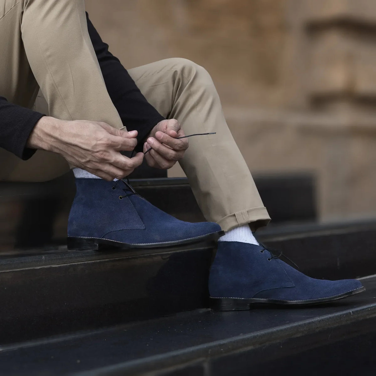 Orlaven Corry Chukka Midnight Синий Suede Кожаные ботинки для Мужчин footwear image 10