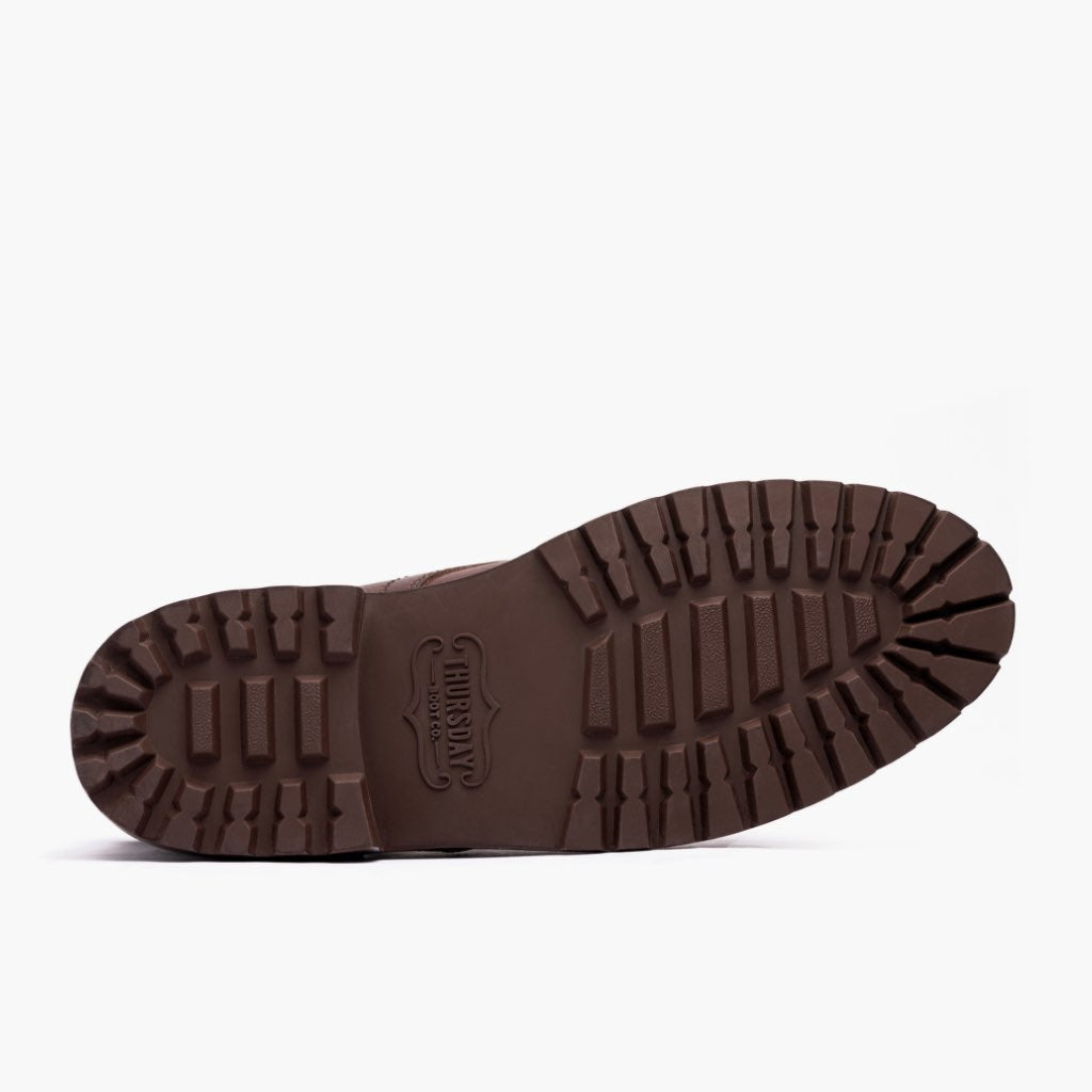 High-Traction Rubber Outsole & Lug Tread Pattern on Captain StormKing® Whiskey Кожаные ботинки для Мужчин