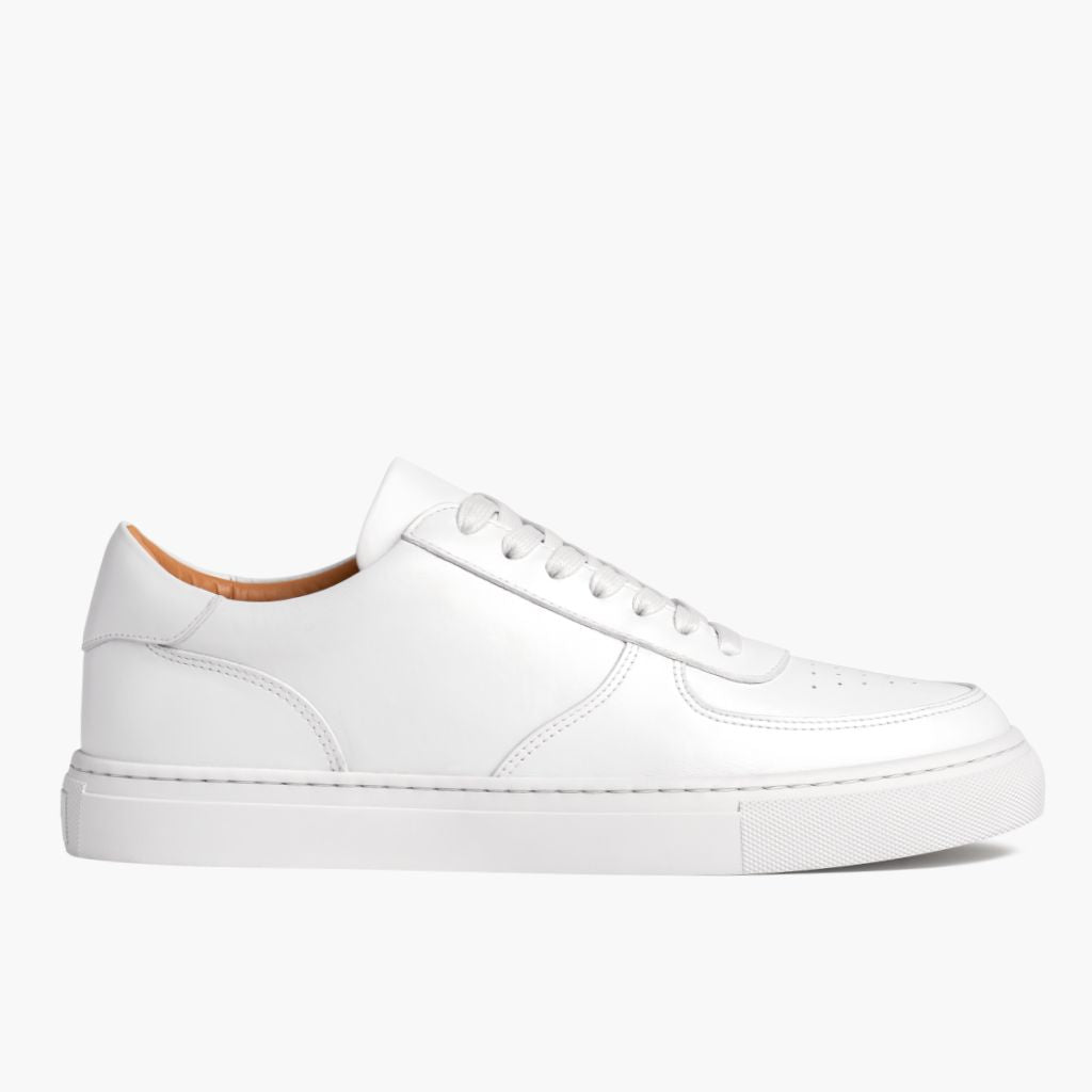 White Full-Grain leather Sneakers - Рантовая конструкция Goodyear Welt и носок обуви