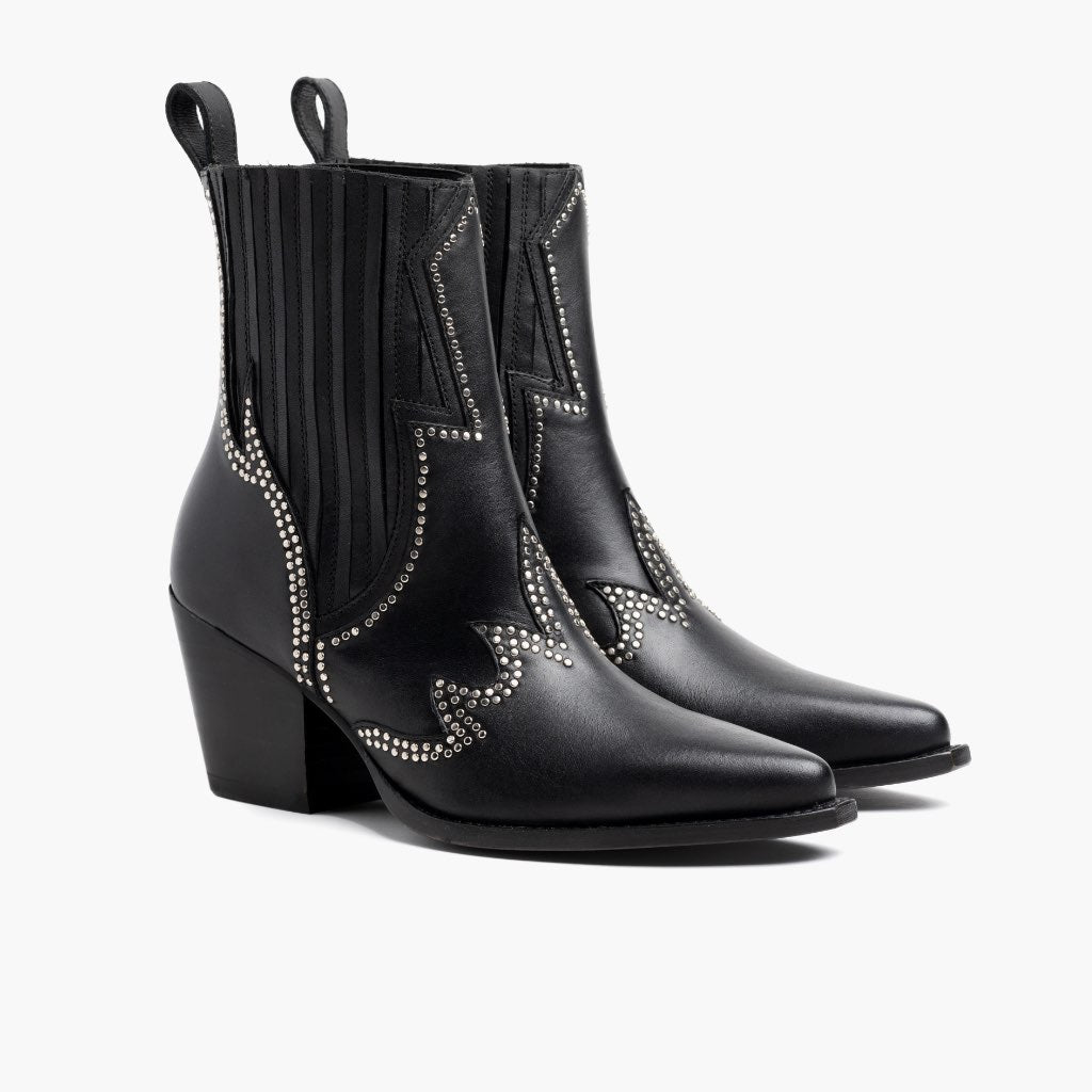 Black Full-Grain leather Boots - Рантовая конструкция Goodyear Welt и носок обуви