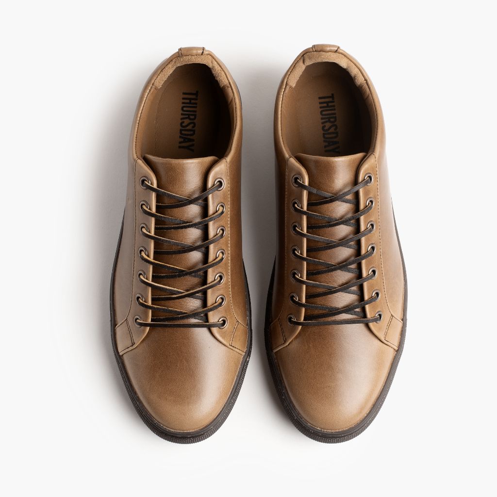 Premier Low Top Natural Кожаные кеды для Мужчин For Men - Усиленный задник и точная двойная строчка
