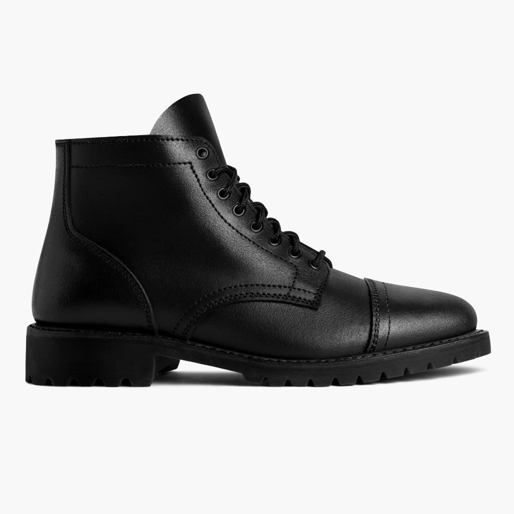 Black Full-Grain leather Boots - Рантовая конструкция Goodyear Welt и носок обуви