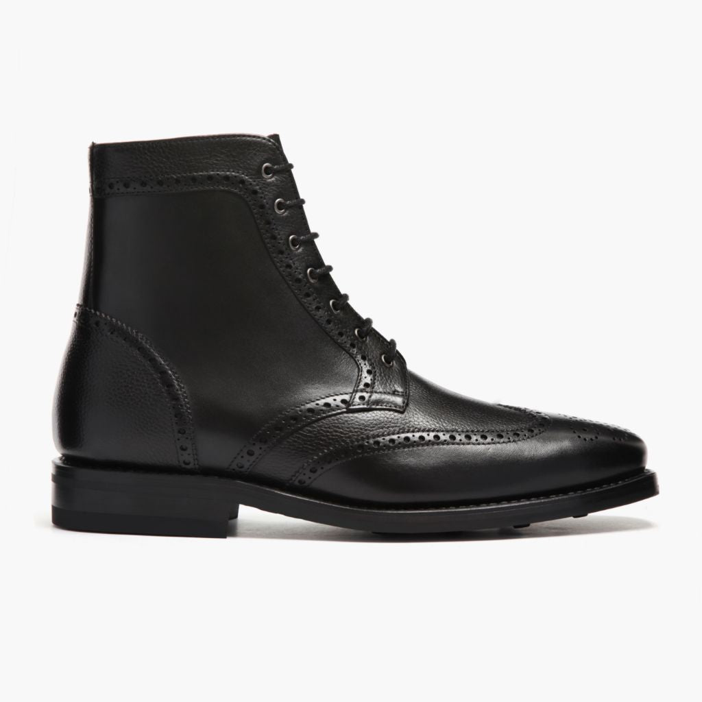 Black Full-Grain leather Boots - Рантовая конструкция Goodyear Welt и носок обуви