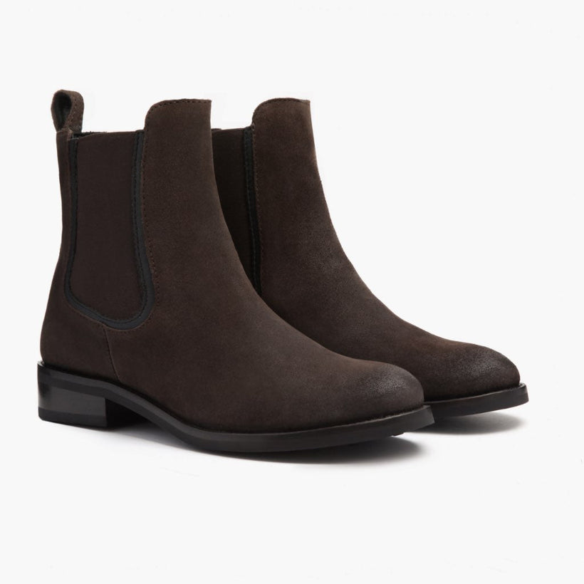 Duchess Dark Коричневая Suede Leather Boots женская