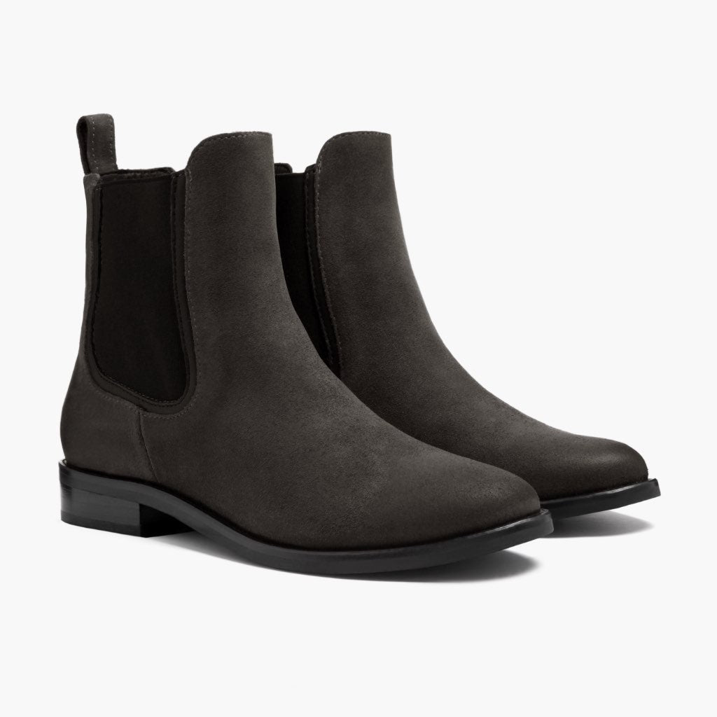 Grey Full-Grain leather Boots - Рантовая конструкция Goodyear Welt и носок обуви