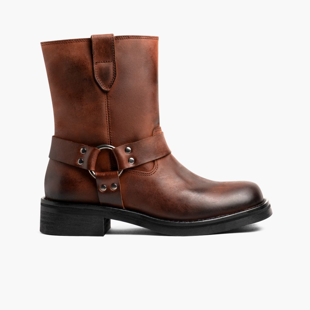 Outlaw Rust Коричневый Кожаные ботинки для Женщин in Brown Full-Grain Leather - Вид сбоку | Купить в официальном онлайн-магазине