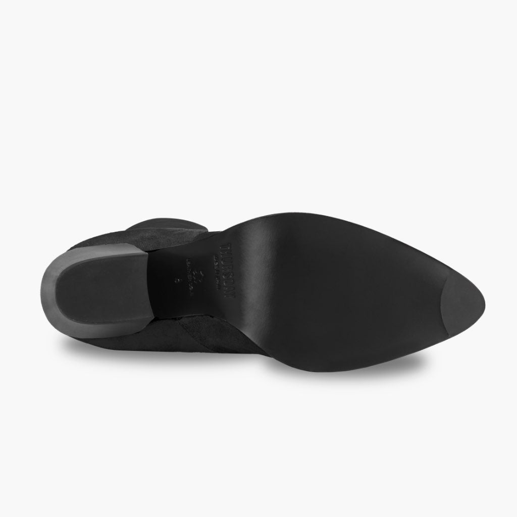 High-Traction Rubber Outsole & Lug Tread Pattern on Tempest Черный Кожаные ботинки для Женщин