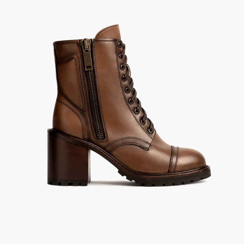 Rebel Amber Wheat Leather Boots женская
