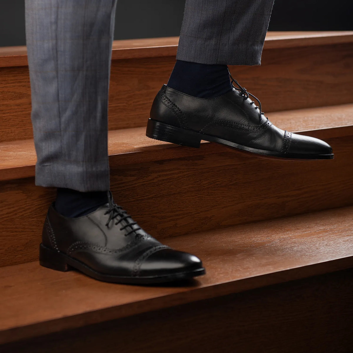 Orlaven Greyson Brogues Oxford Черный Кожаная обувь для Мужчин footwear image 10