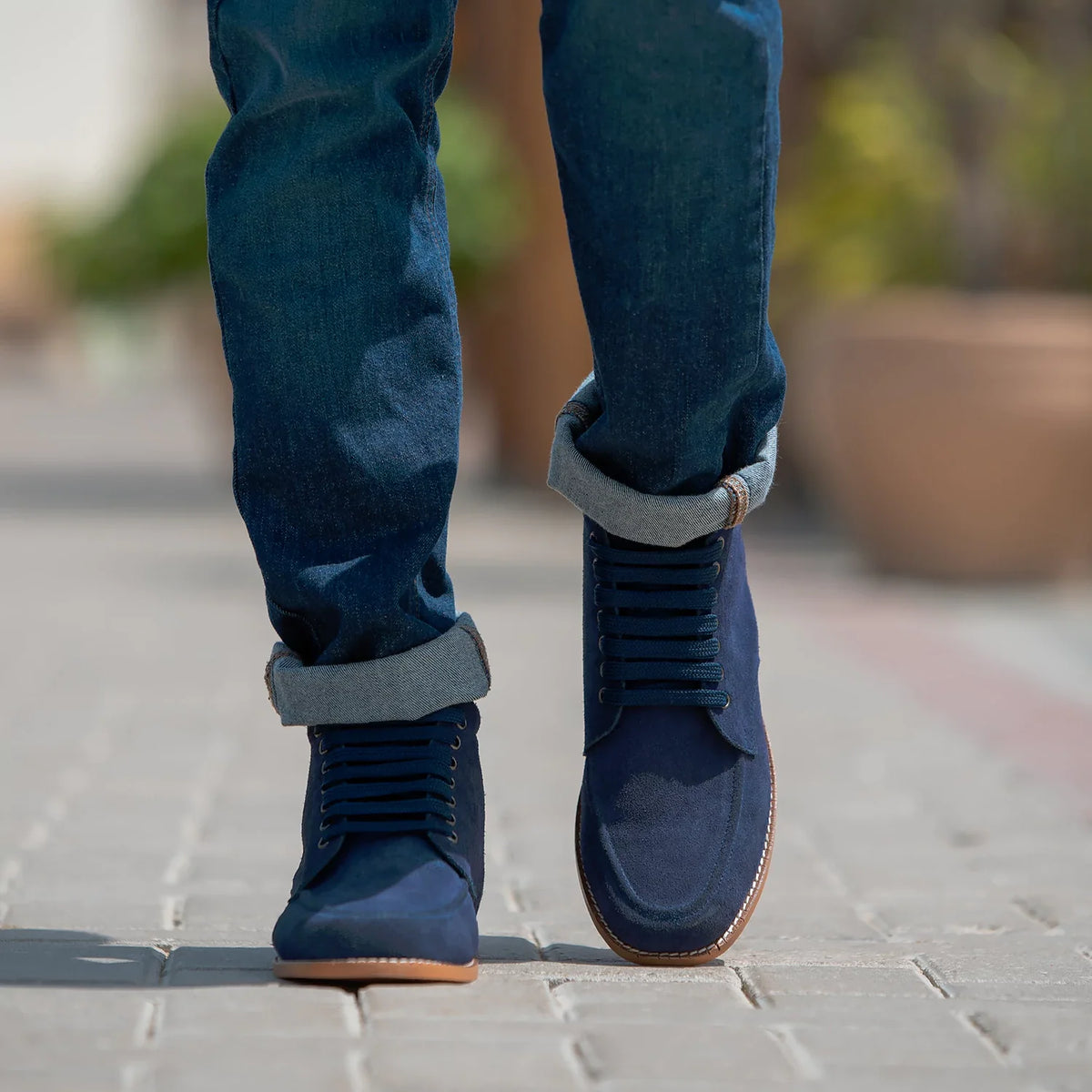 Styled On-Foot Perspective Demonstrating Ankle Fit & Silhouette on Model