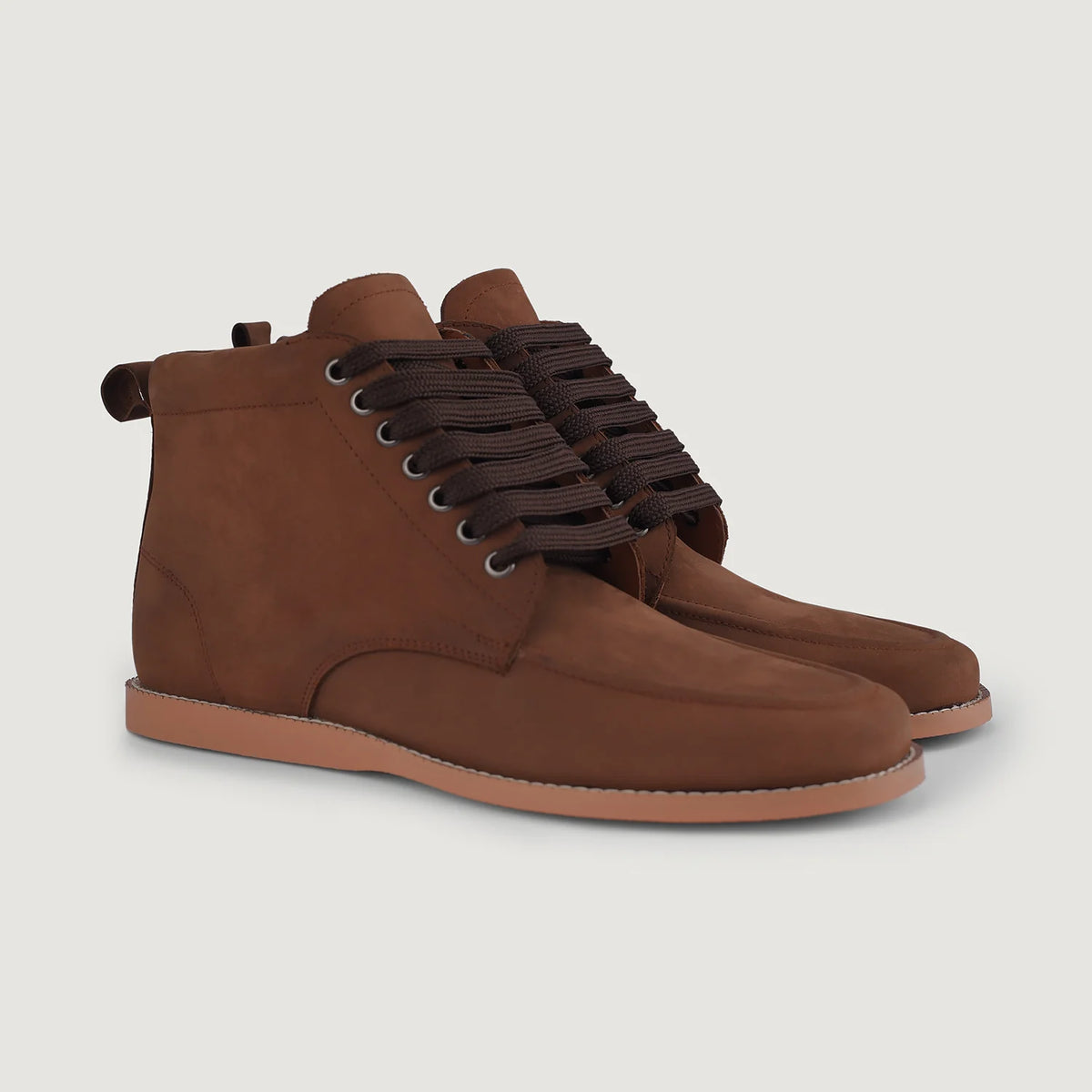 Bearman Moc Toe Pull-up Коричневый Кожаные ботинки для Мужчин in Brown Full-Grain Leather - Вид сбоку | Купить в официальном онлайн-магазине