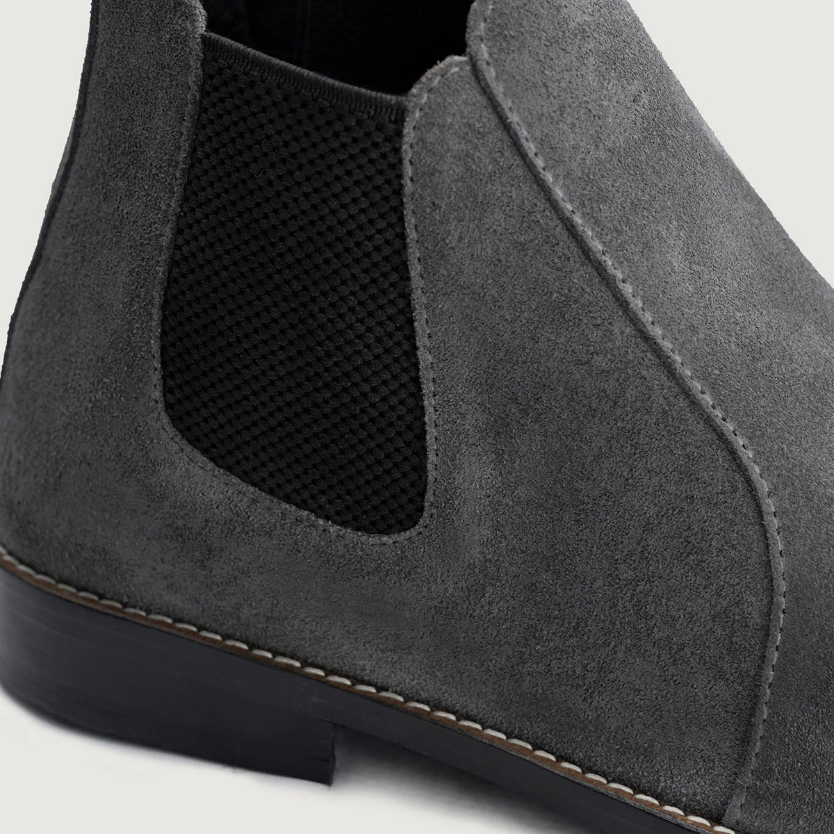 Authentic Goatskin Suede Grain Depth & Pull-Up Patina Texture Detail