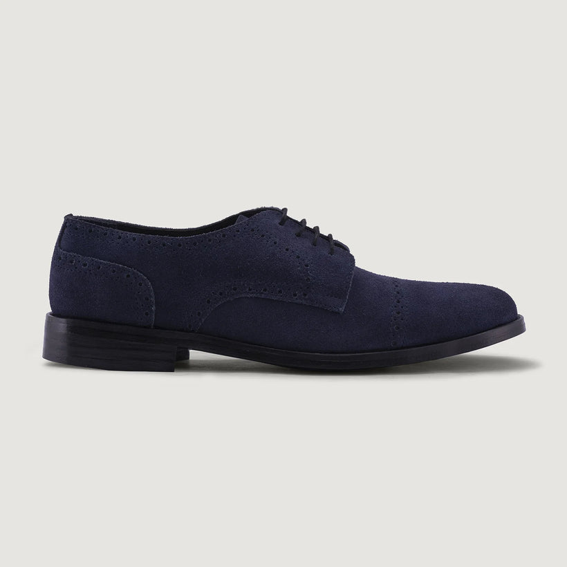 Dirk Brogues Derby Синяя Suede Leather Shoes - StudGuard мужская