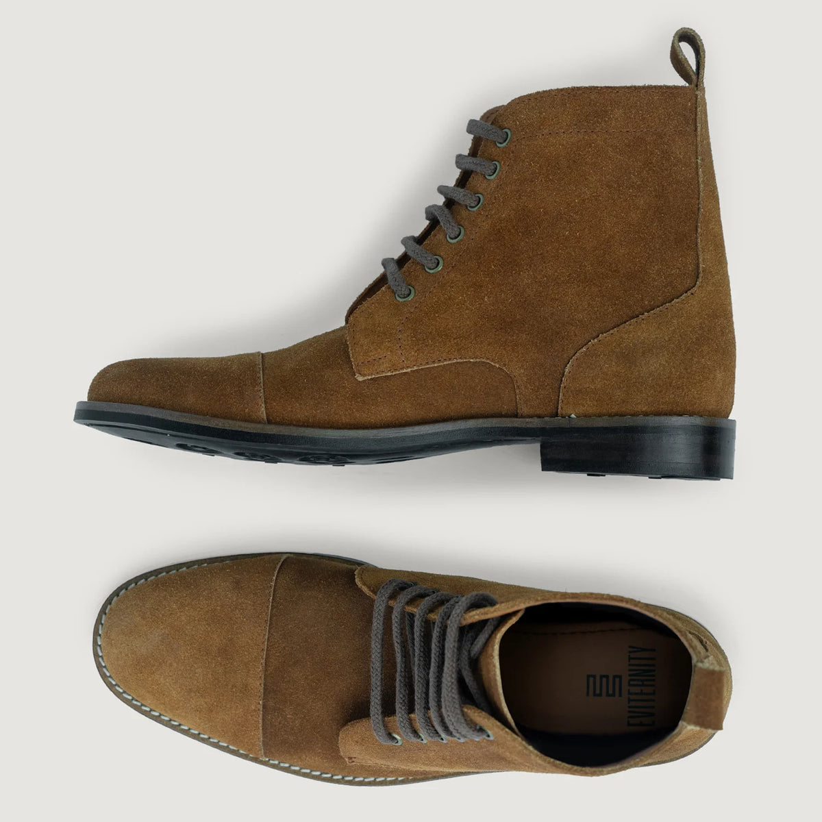 Knight Derby Коричневый Suede Кожаные ботинки - StudGuard для Мужчин - Усиленный задник и точная двойная строчка