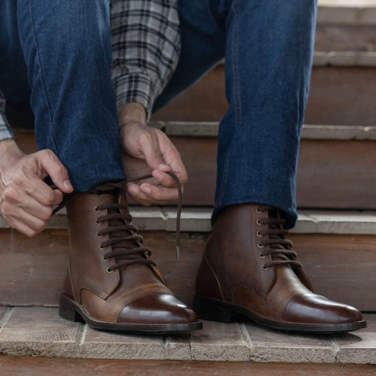 Orlaven Knight Derby Hybrid Коричневый Кожаные ботинки - StudGuard для Мужчин footwear image 10