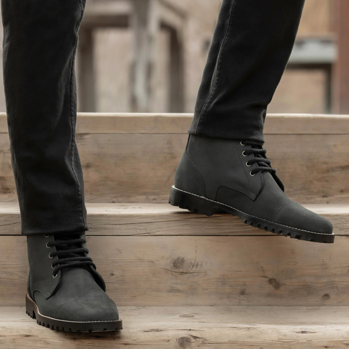 Orlaven Knight Derby Matte Черный Pullup Кожаные ботинки - TerraGrip для Мужчин footwear image 9