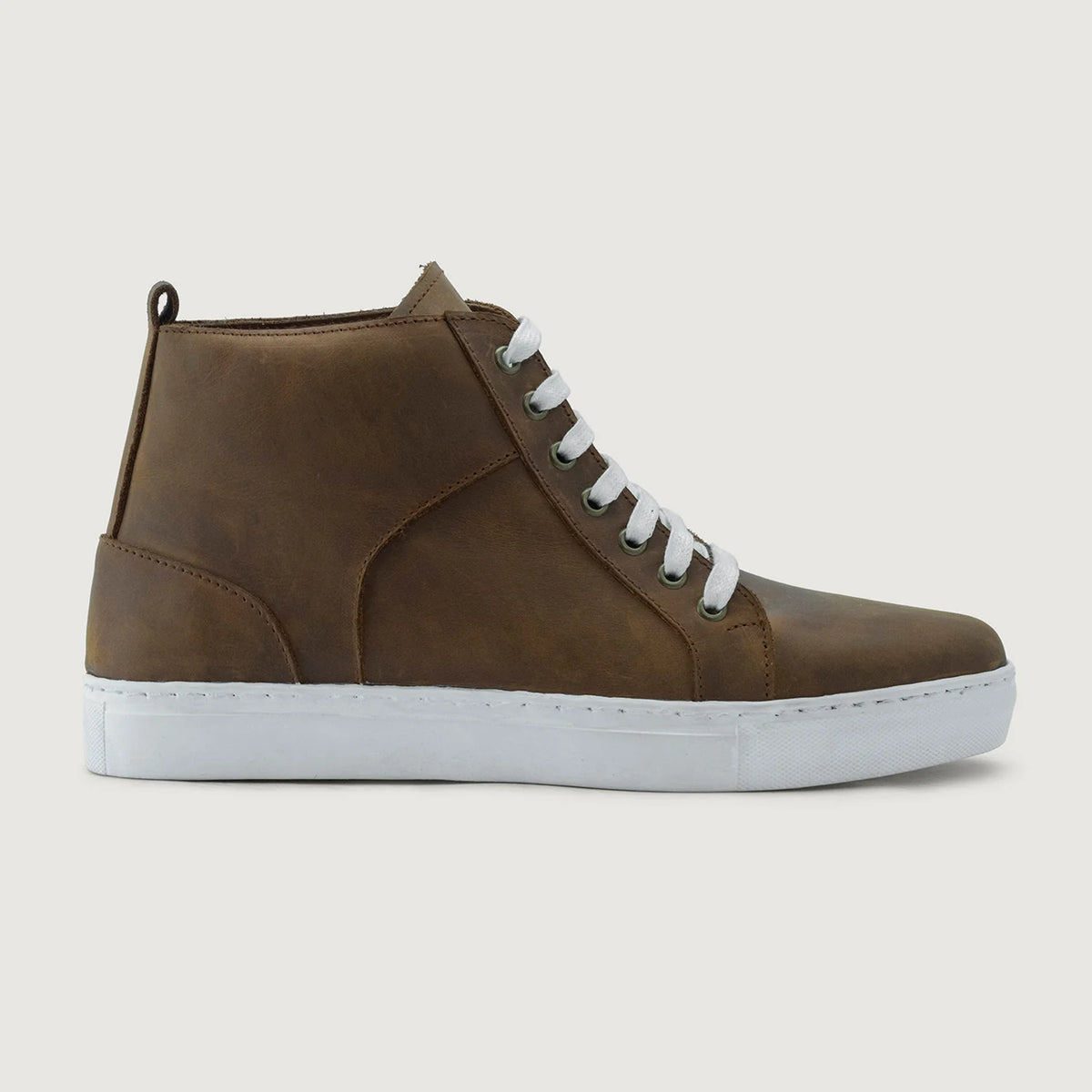 Burnt Copper Full-Grain leather Sneakers - Рантовая конструкция Goodyear Welt и носок обуви