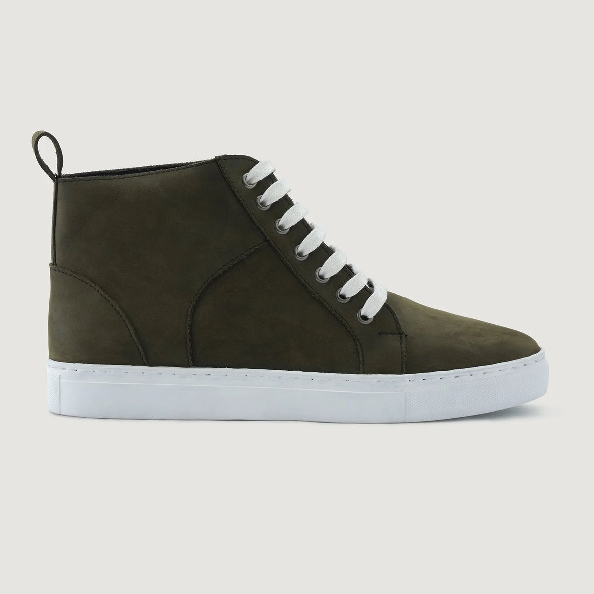 Olive Full-Grain leather Sneakers - Рантовая конструкция Goodyear Welt и носок обуви
