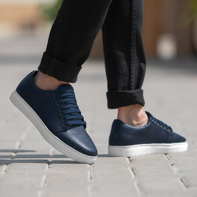 Murphy Low Top Midnight Синий Кожаные кеды для Мужчин