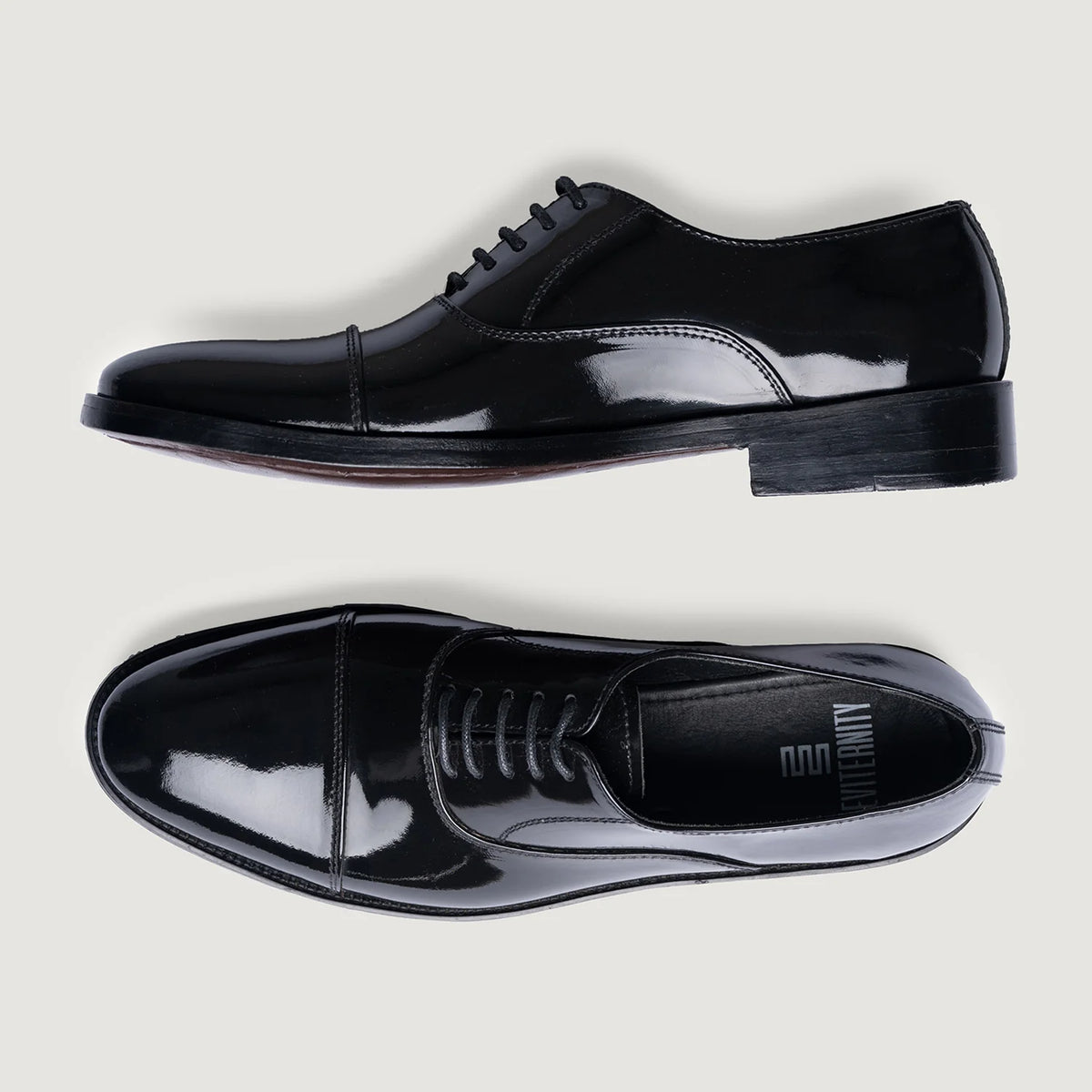 Professor Oxford Черный Кожаная обувь для Мужчин For Men - Усиленный задник и точная двойная строчка