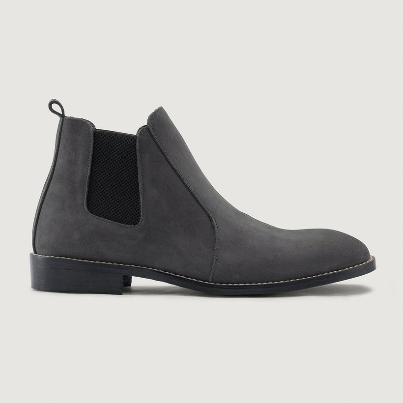 Clarkson Chelsea Grey Nubuck Кожаные ботинки - StudGuard для Мужчин