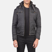 
Alps Quilted Black Windbreaker Jacket in Black Polyester - Вид спереди и приталенный силуэт | Купить в официальном онлайн-магазине