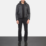 
Alps Quilted Black Windbreaker Jacket - Вид сбоку, демонстрирующий эргономичный крой рукава