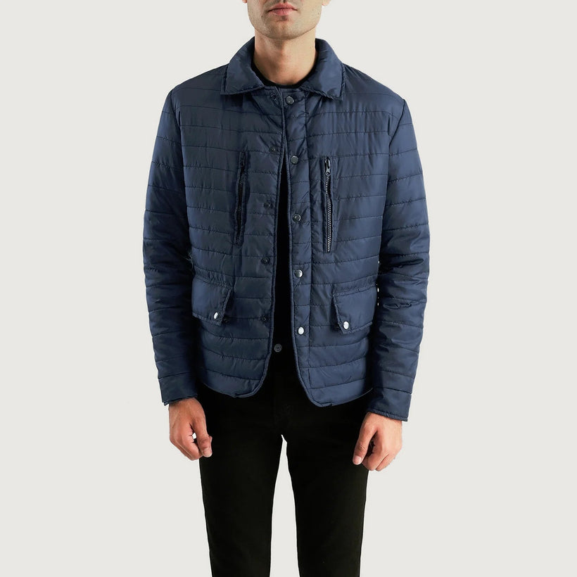 Bo Quilt Windbreaker Кожаная куртка мужская