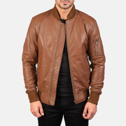 Bomia MA-1 Leather Bomber Jacket – alternate product view 1