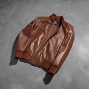 Bomia MA-1 Leather Bomber Jacket – alternate product view 7