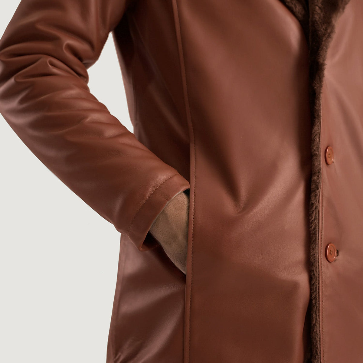 Interior View Showing Faux Fur Lined (Torso) & Dual Inside Utility Storage Pockets