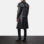 
Classic Черный Leather Duster для Мужчин - Вид сбоку, демонстрирующий эргономичный крой рукава
