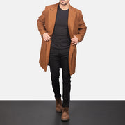 
Крупный план деталей of Notch & Button Hardware on Claud Khaki Wool Double Breasted Coat