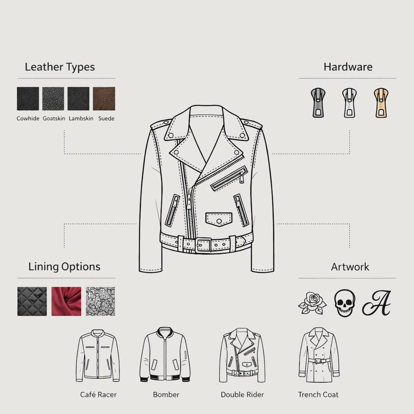 Design Your Own Кожаная куртка мужская
