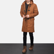 
Drake Khaki Wool Duffle Coat - Вид сбоку, демонстрирующий эргономичный крой рукава