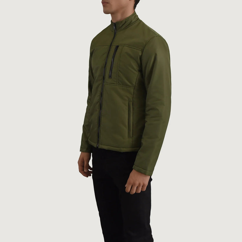 Elliot Зеленая Lightweight Кожаная куртка мужская