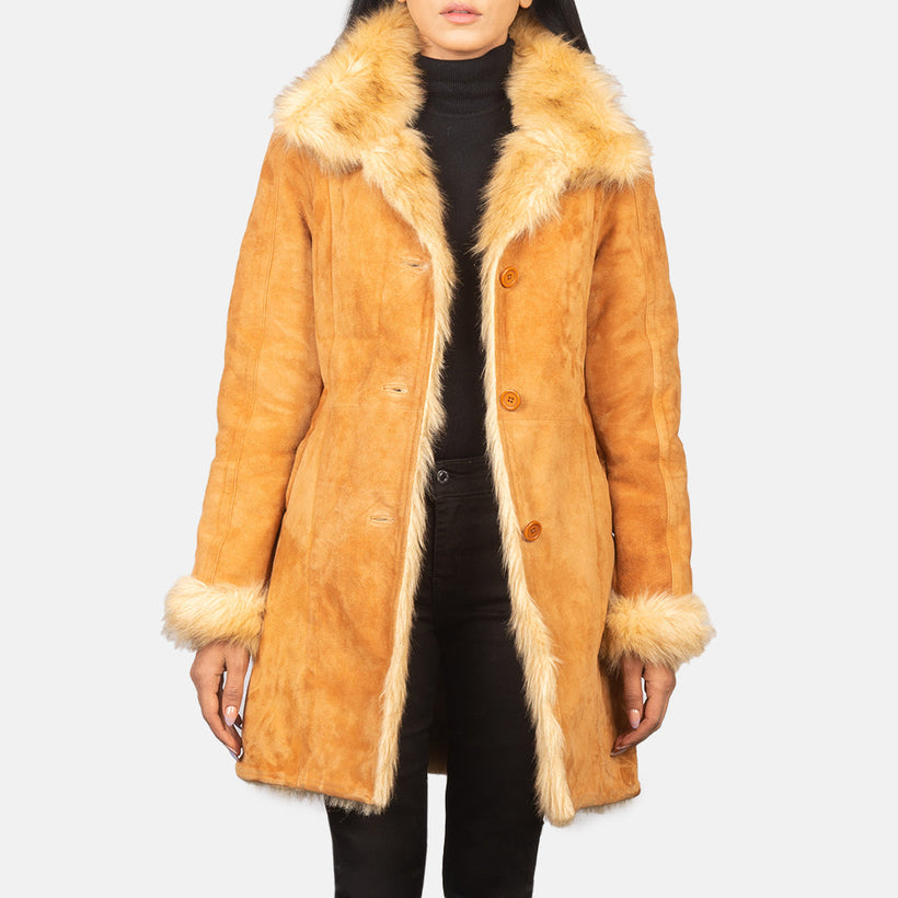 Erica Shearling Кожаное пальто для Женщин