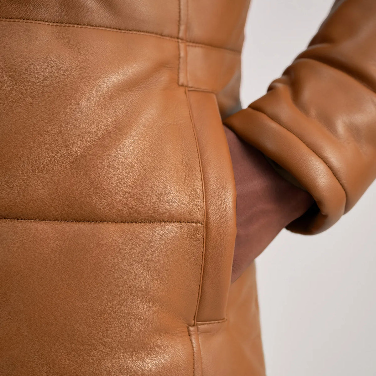 
Floyd Кожаное пальто Рыжий Puffer Кожаная куртка для Мужчин – alternate product view 6