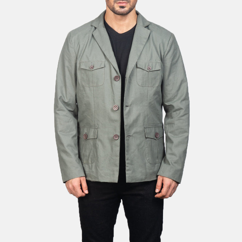 Kajetan Grey Safari Кожаная куртка мужская