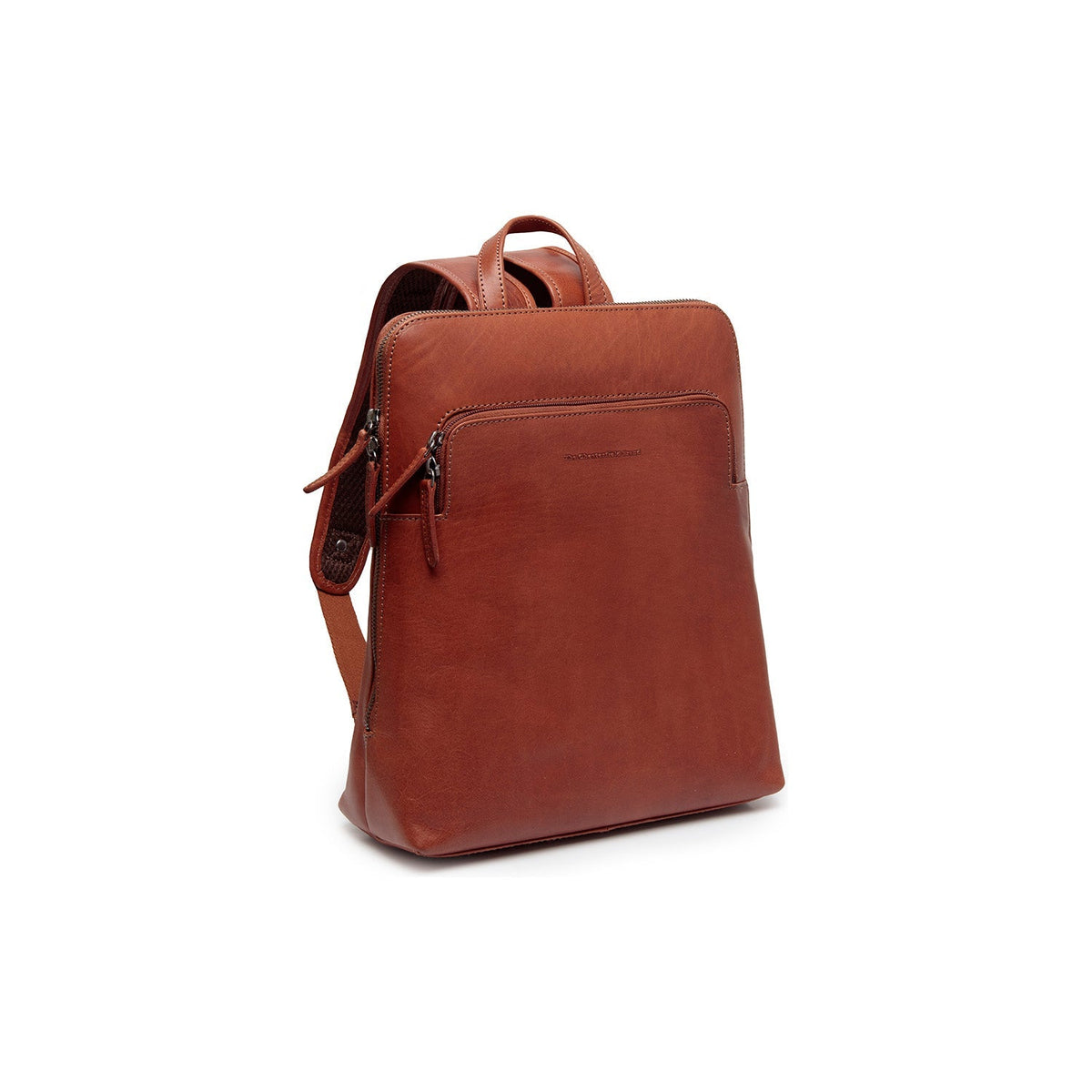 Cognac Leather Backpack Fornella, front view
