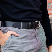 
Aayden Цельнозерновая кожа Belt для Мужчин - Боковой профиль с глубиной складок и вместительностью